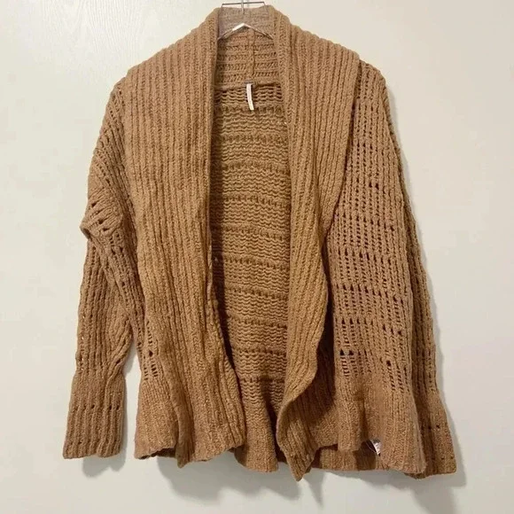 FREE PEOPLE‎ Serene Cardigan Sweater in Brown size XS